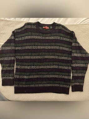1990s Vintage Hemp-Cotton Blend Stone Haven Knit Sweater- Men’s XL